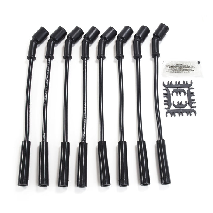 Top Street Performance 81027 8.5mm LS Truck Black Ignition Wires with Straight Plug Boots. - Truck Part Superstore