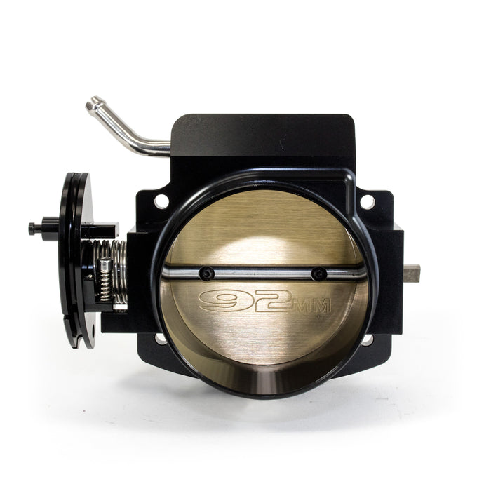 Top Street Performance 81042BK GM LSX 4-Bolt 92mm TSP Velocity Black Billet Aluminum Cable Throttle Body - Truck Part Superstore