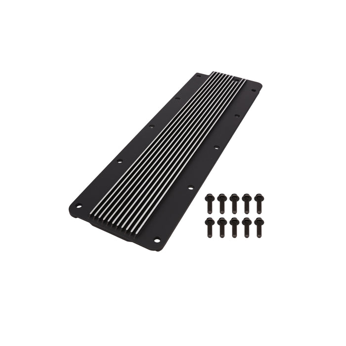 Top Street Performance 81046BK LS2/LS3/LS7/LSX Finned Black Aluminum Engine Valley Cover. - Truck Part Superstore