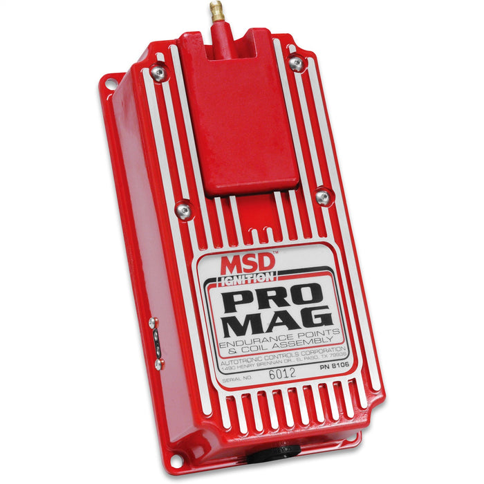 MSD 8106 Pro Mag Electronic Points Box; 12/20 Amp; Endurance Use; Red; - Truck Part Superstore