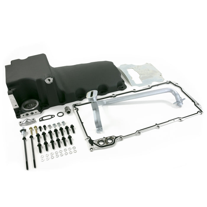Top Street Performance 81074BK GM LSX Rear Sump 5.5-Quart Black Cast Aluminum Retro Fit Oil Pan - Truck Part Superstore