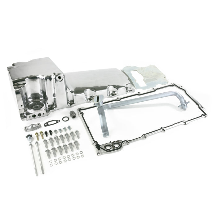 Top Street Performance 81074P GM LSX Rear Sump 5.5-Quart Polished Cast Aluminum Retro Fit Oil Pan - Truck Part Superstore