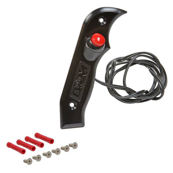 B&M 81078 Magnum Grip Side Plate; 12 Volt Button; Incl. Mounting Hardware; Black; - Truck Part Superstore