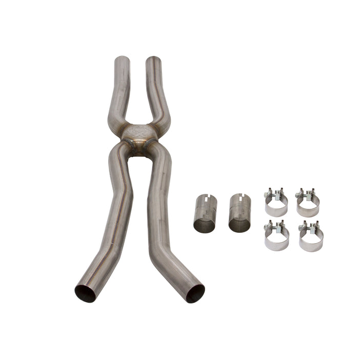 Flowmaster 81107 Scavenger X-Pipe Kit; 2.25 in. Tubing; 409 Stainless Steel; - Truck Part Superstore