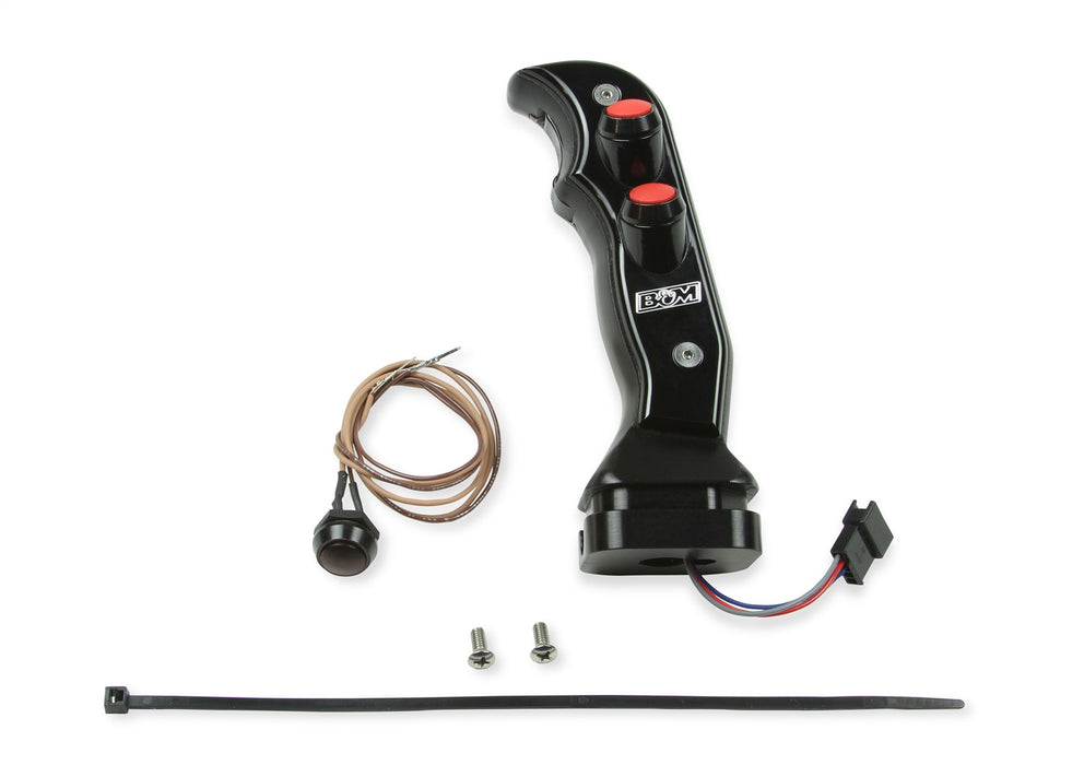 B&M 81161 Magnum Grip Auto Shift Handle; Aluminum; Black Anodized Finish; Stylish Race; - Truck Part Superstore