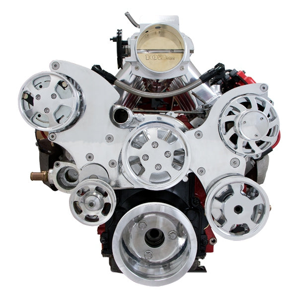 Top Street Performance 81200-KT Serpentine Front Drive System; LS1/LS2; Polished with Chrome - Truck Part Superstore