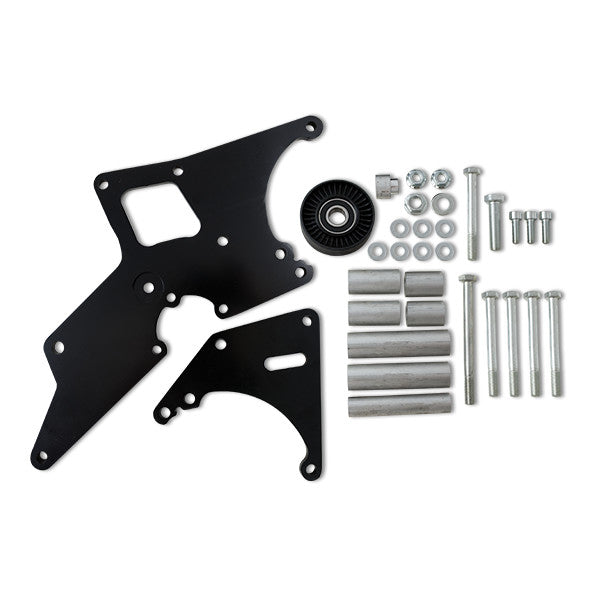 Top Street Performance 81201BK Relocation Bracket; Aluminum Alt./P. S.; LS1; LS2 Car Applications; Black - Truck Part Superstore