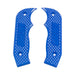 B&M 81201 Magnum Grip Side Plates; Polycarbonate; Diamond Texture Pattern; Blue; - Truck Part Superstore