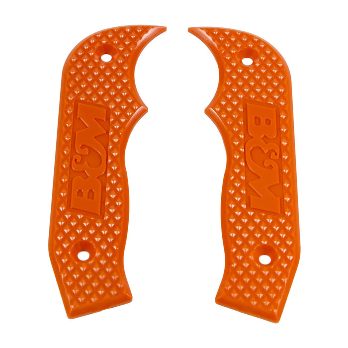 B&M 81203 Magnum Grip Side Plates; Polycarbonate; Diamond Texture Pattern; Orange; - Truck Part Superstore