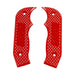 B&M 81204 Magnum Grip Side Plates; Polycarbonate; Diamond Texture Pattern; Red; - Truck Part Superstore