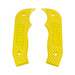 B&M 81206 Magnum Grip Side Plates; Polycarbonate; Diamond Texture Pattern; Yellow; - Truck Part Superstore