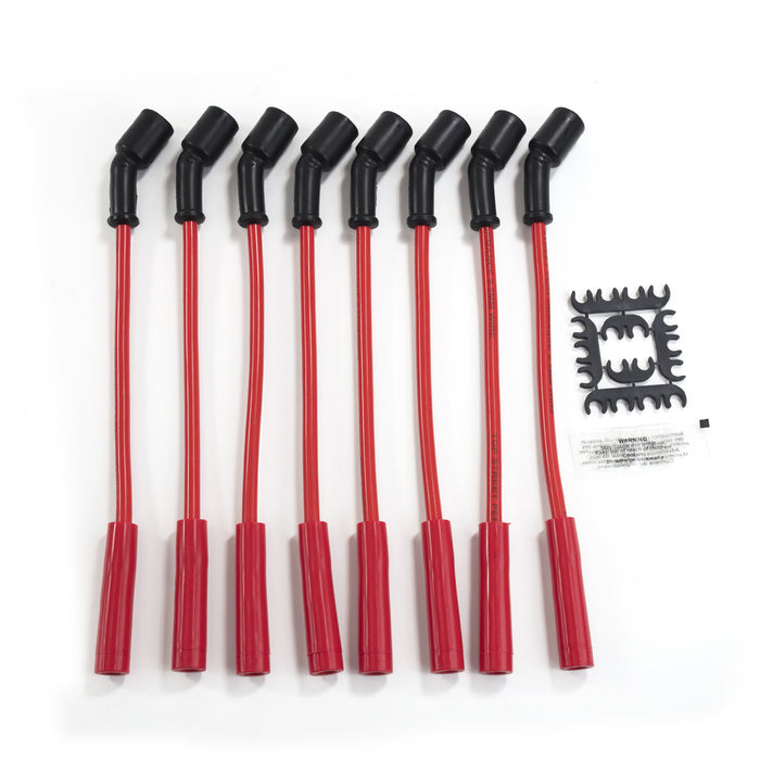 Top Street Performance 81227 8.5mm LS Truck Red Ignition Wires with Straight Plug Boots. - Truck Part Superstore