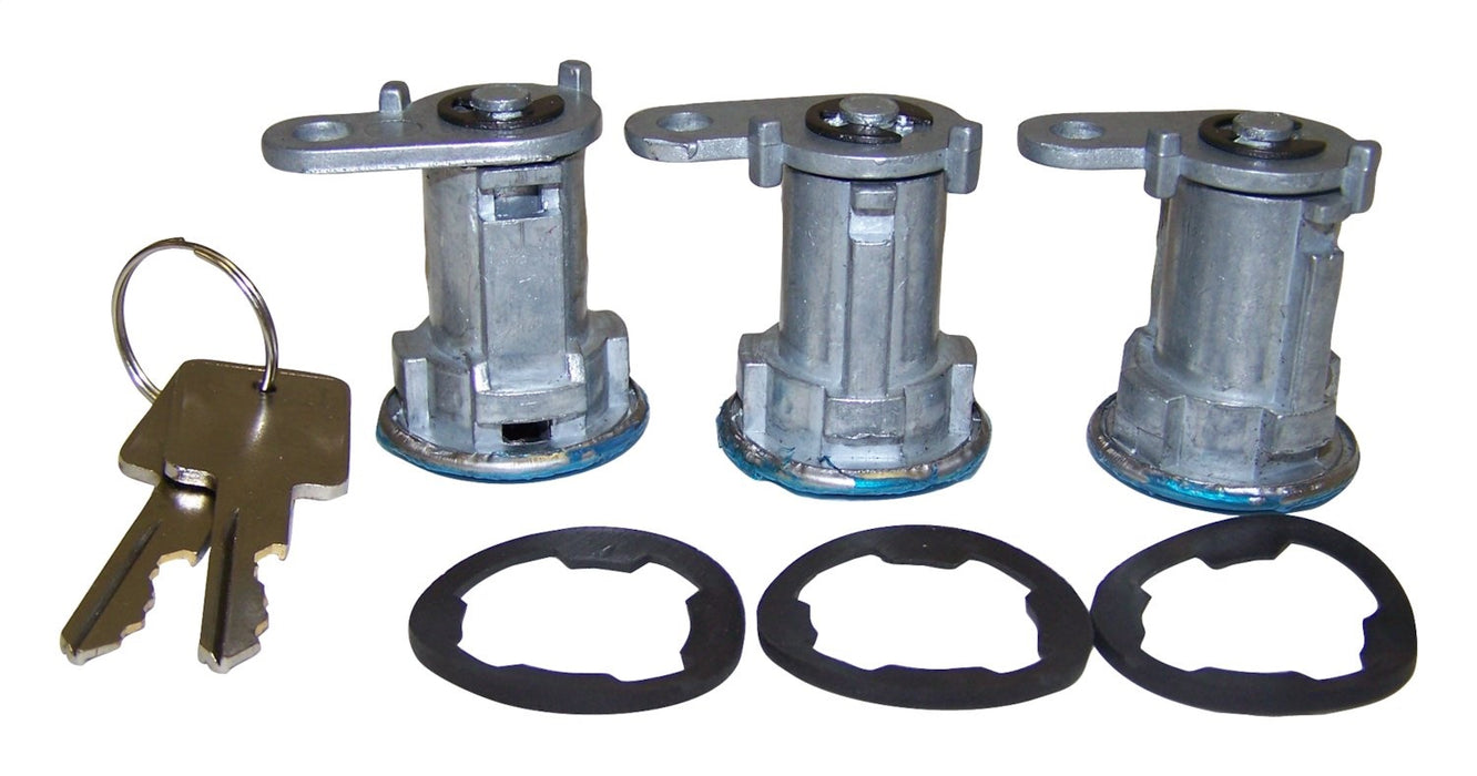 Crown Automotive Jeep Replacement 8122874K3 Door Lock Cylinder Kit; Incl. 3 Cylinders; 3 Keys; - Truck Part Superstore
