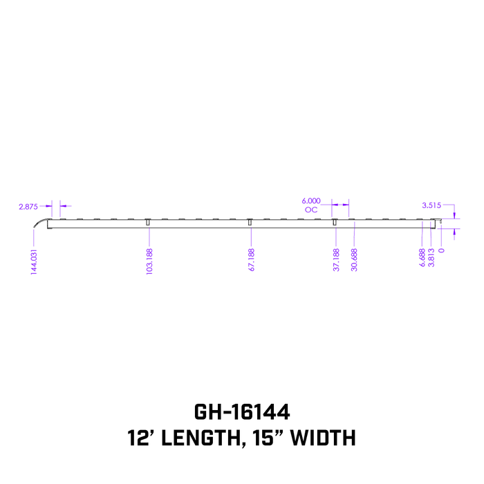 GEN-Y Hitch GH-16144 1 pair Heavy Duty 12 foot Aluminum Loading Ramps 15" x 144" 4K Capacity Per Ramp - Truck Part Superstore