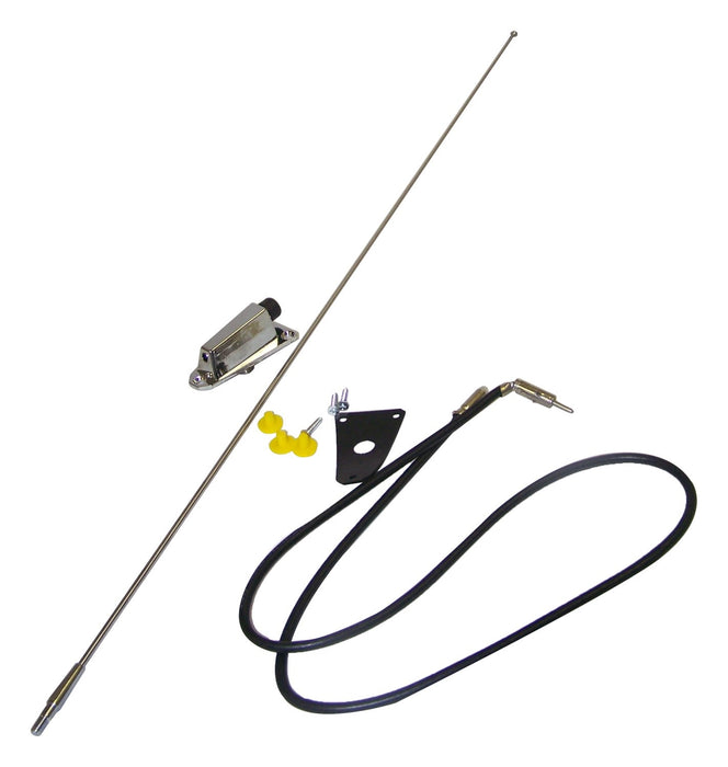 Crown Automotive Jeep Replacement 8127842K Antenna Kit; Incl. Mounting Bracket; Chrome; - Truck Part Superstore