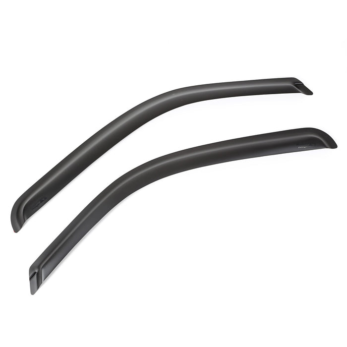 Rugged Ridge 81349.01 Window Visor; Front; 2 pc.; Matte Black; - Truck Part Superstore