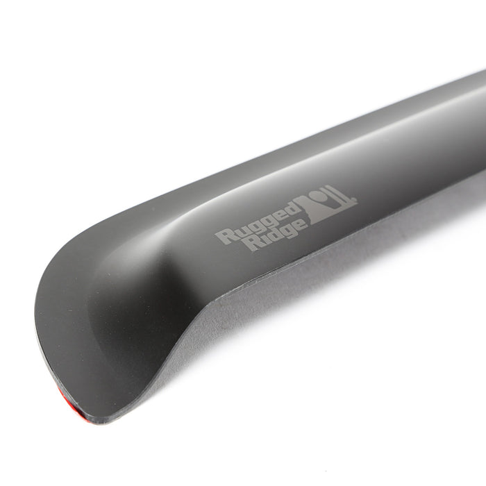 Rugged Ridge 81349.01 Window Visor; Front; 2 pc.; Matte Black; - Truck Part Superstore