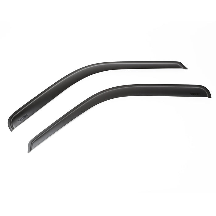 Rugged Ridge 81349.07 Window Visor; Front; 2 pc.; Tape Mounted; Matte Black; - Truck Part Superstore