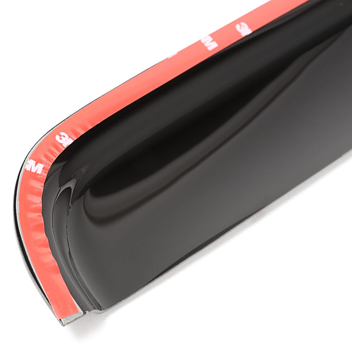 Rugged Ridge 81349.07 Window Visor; Front; 2 pc.; Tape Mounted; Matte Black; - Truck Part Superstore