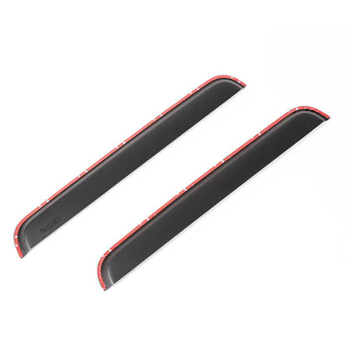 Rugged Ridge 81349.88 Window Visor; Rear; 2 pc.; Channel Mounted; Matte Black; - Truck Part Superstore