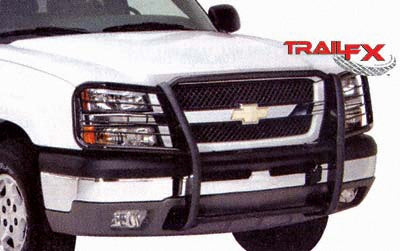 TrailFX 81361 Powder Coated Gloss Black Steel W/Brush Guard W/O Skid Plate W/O Step Plate - Truck Part Superstore