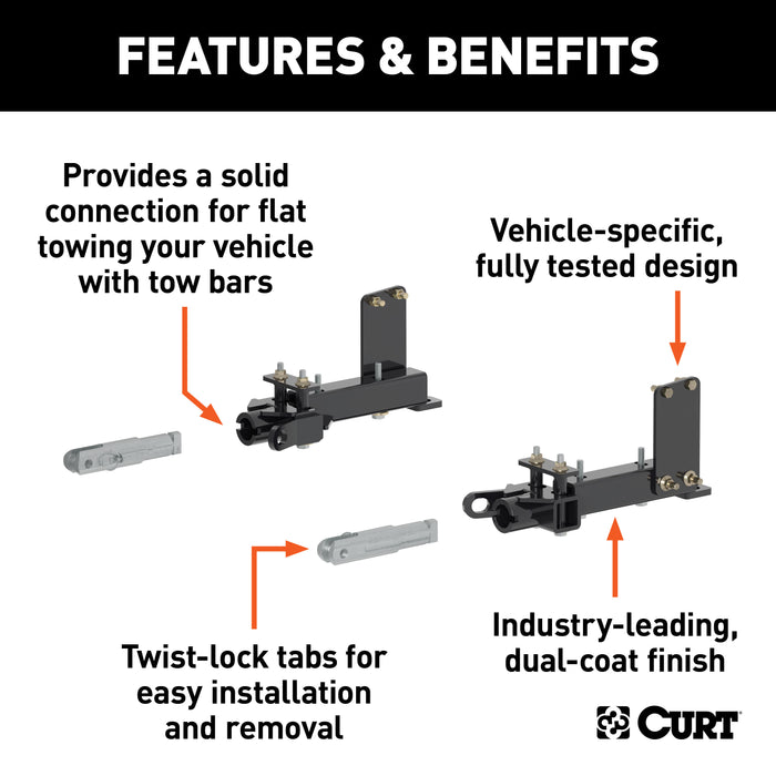 CURT 70101 Custom Tow Bar Base Plate; Select Dodge Durango; Jeep Grand Cherokee - Truck Part Superstore