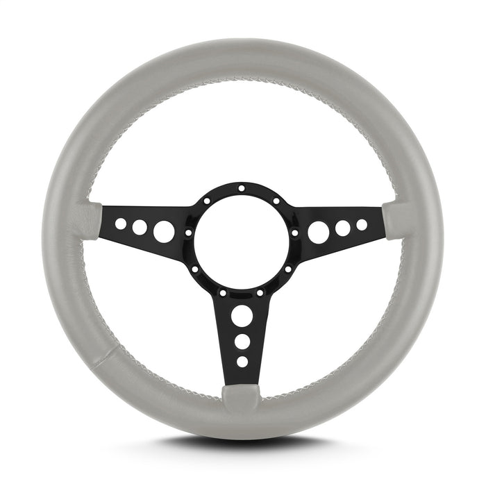 Lokar 81407 Lecarra Mark 4 GT Steering Wheel; Light Grey; Black Spokes; 14 in. Thick Grip; - Truck Part Superstore