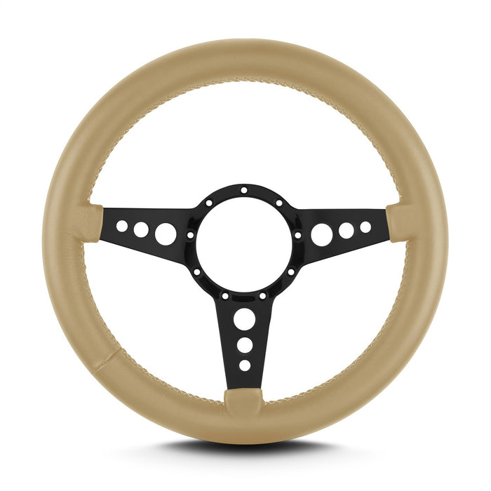 Lokar 81409 Lecarra Mark 4 GT Steering Wheel; Tan; Black Spokes; 14 in. Thick Grip; - Truck Part Superstore