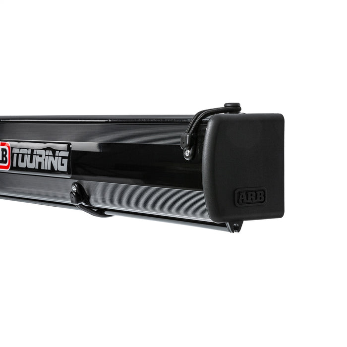 ARB 814412A Aluminum Awning; Black Frame; 8.2 ft. x 8.2 ft.; Installed w/LED Light Strip; - Truck Part Superstore