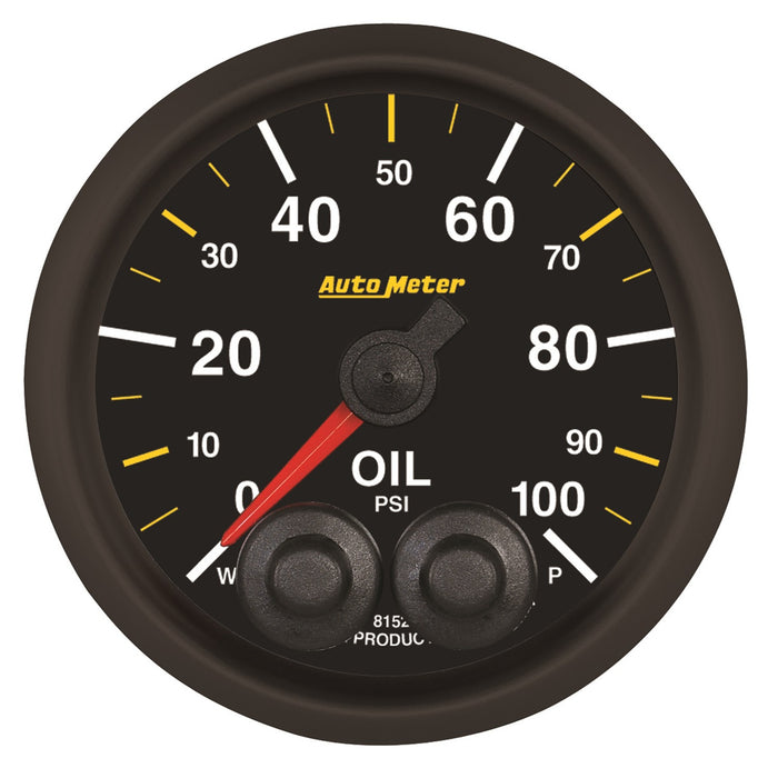 AutoMeter 8152-05702 GAUGE; OIL PRESS; 2 1/16in.; 100PSI; STEPPER MOTOR W/PEAK/WARN; NASCAR CAN - Truck Part Superstore