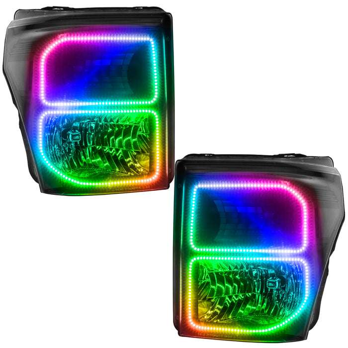 Oracle Lighting 8159-333 LED Pre-Assembled Headlights, Black Bezel, ColorSHIFT 2.0 - Truck Part Superstore