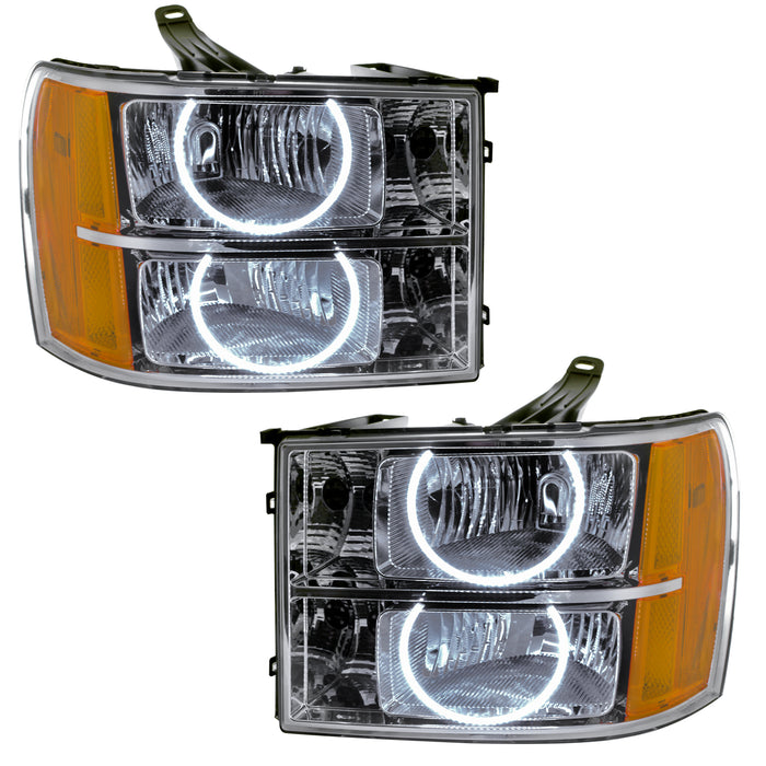 Oracle Lighting 8165-001 SMD Pre-Assembled Headlights, Round Ring Design, White - Truck Part Superstore