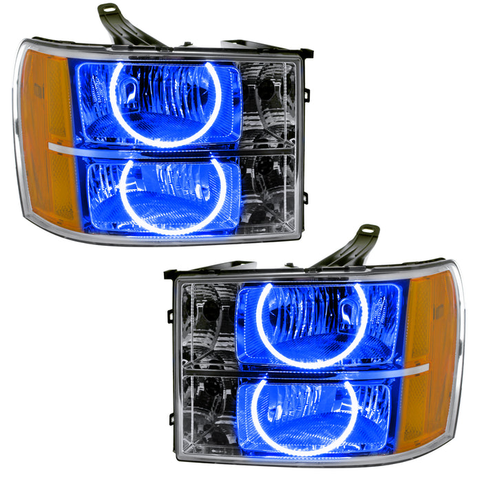 Oracle Lighting 8165-002 SMD Pre-Assembled Headlights, Round Ring Design, Blue - Truck Part Superstore