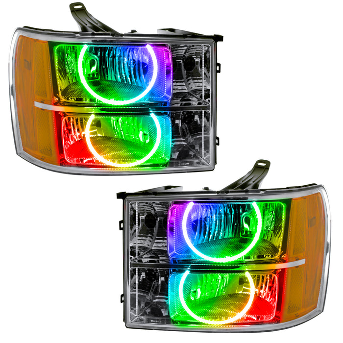 Oracle Lighting 8165-330 SMD Pre-Assembled Headlights, Round Ring Design, ColorSHIFT - Truck Part Superstore