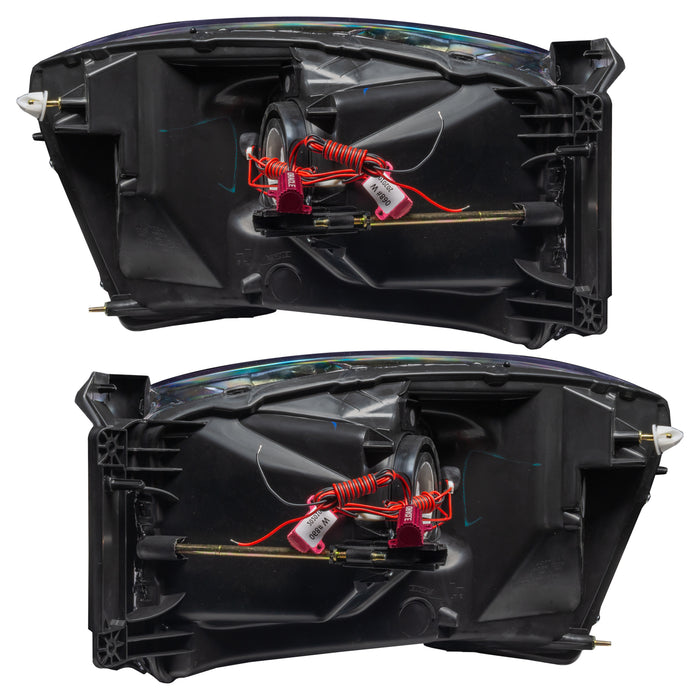 Oracle Lighting 8187-333 SMD Pre-Assembled Headlights, Black Bezel, ColorSHIFT 2.0 - Truck Part Superstore