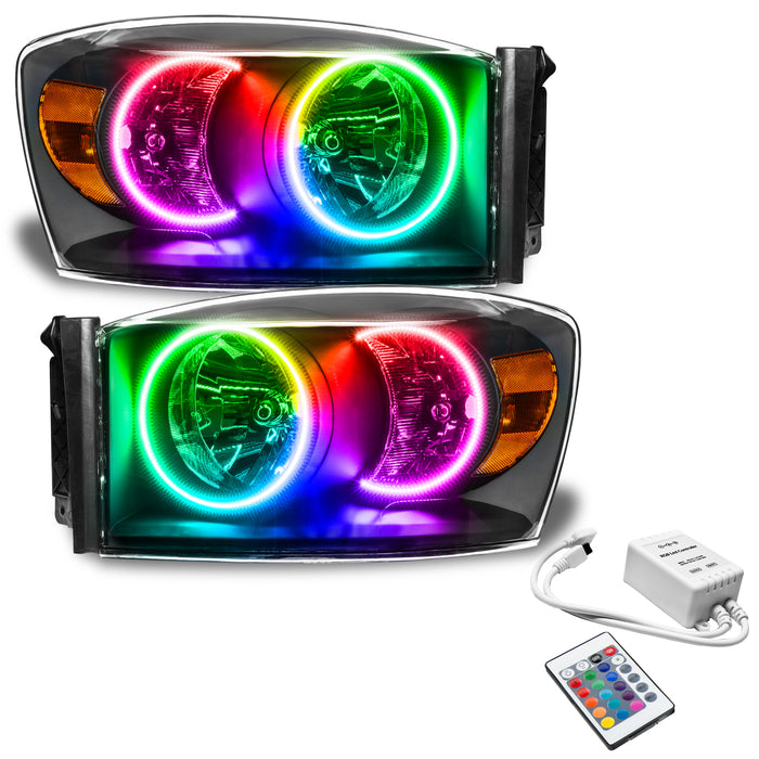 Oracle Lighting 8187-504 SMD Pre-Assembled Headlights, Black Bezel, ColorSHIFT - Simple - Truck Part Superstore