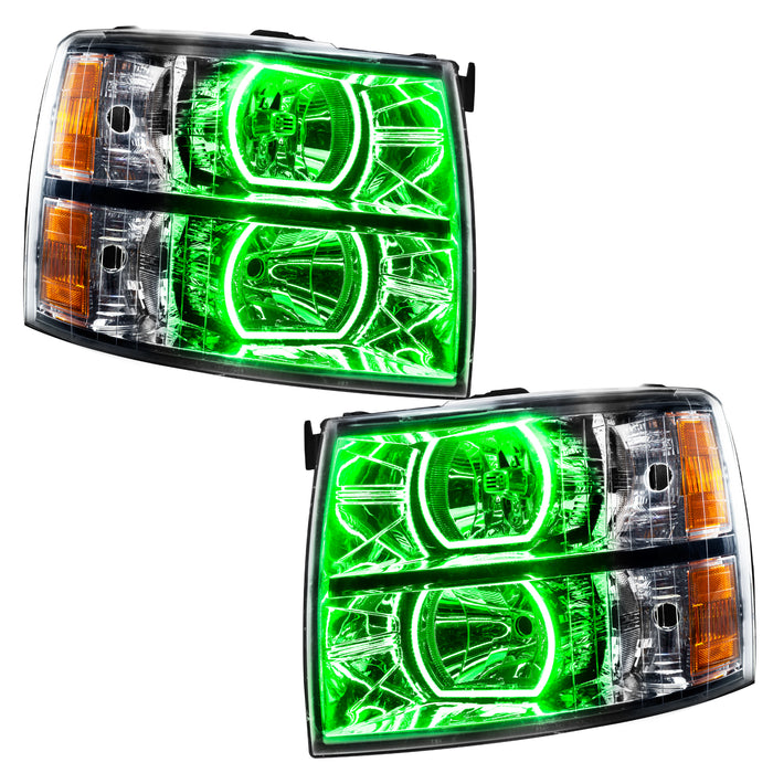 Oracle Lighting 8188-054 Plasma Pre-Assembled Headlights, Square Style, Green - Truck Part Superstore
