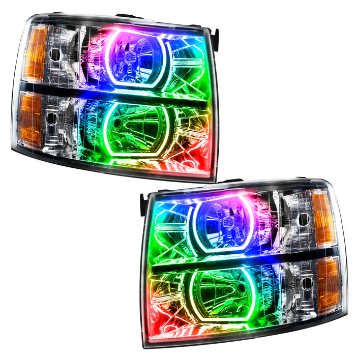 Oracle Lighting 8188-330 SMD Pre-Assembled Headlights, Square Style, ColorSHIFT - Truck Part Superstore