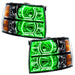 Oracle Lighting 8189-054 Plasma Pre-Assembled Headlights, Black, Square Style, Green - Truck Part Superstore