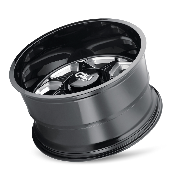 CALI OFF-ROAD 9111-2983BM-12 SEVENFOLD (9111) GLOSS BLACK/MILLED SPOKES 20X9 6-139.7 -12mm 106mm - Truck Part Superstore