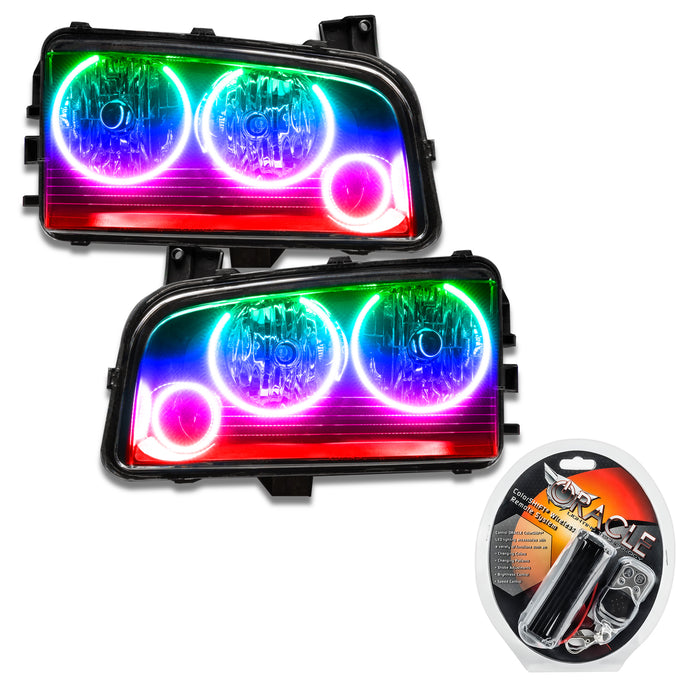 Oracle Lighting 8197-330 SMD Pre-Assembled Headlights, Non-HID, Triple Halo, ColorSHIFT - Truck Part Superstore