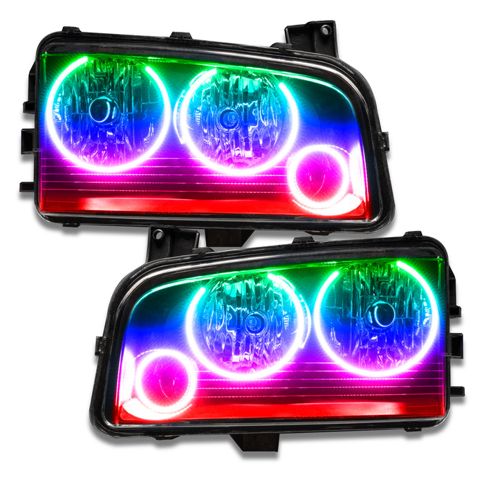 Oracle Lighting 8197-334 SMD Pre-Assembled Headlights, Non-HID, Triple Halo, ColorSHIFT - No Controller - Truck Part Superstore