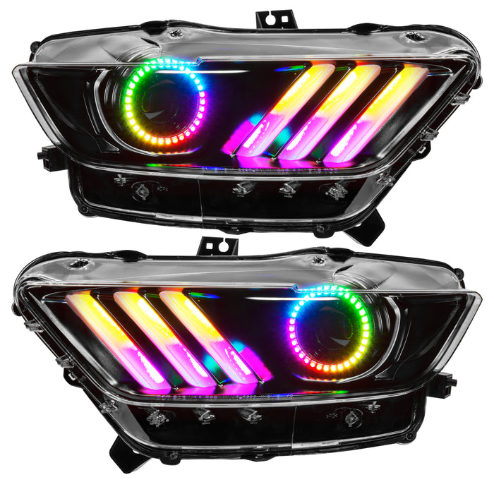 Oracle Lighting 8199-332 Pre-Assembled Headlights, Dynamic ColorSHIFT RGB+A, Black Edition - Truck Part Superstore