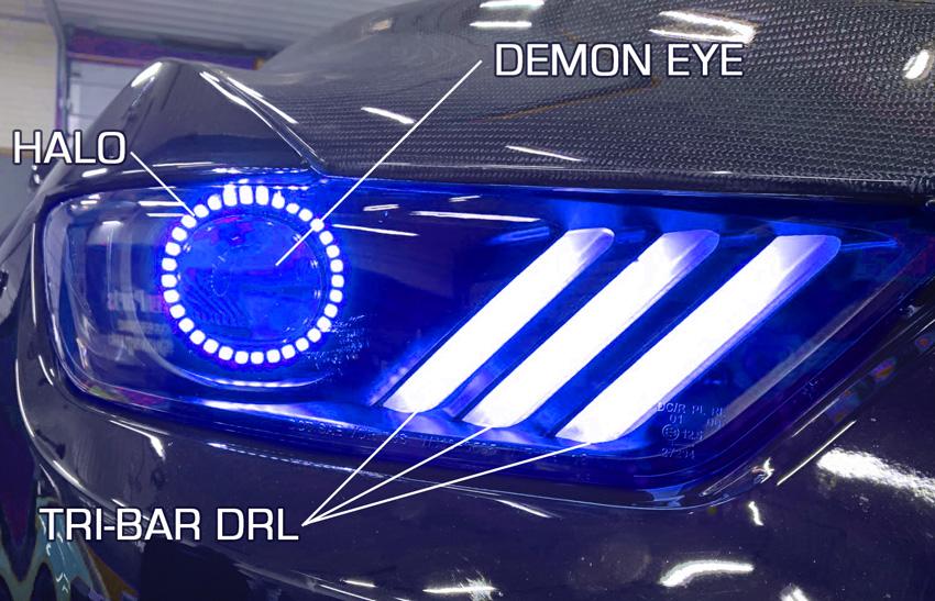 Oracle Lighting 8199-332 Pre-Assembled Headlights, Dynamic ColorSHIFT RGB+A, Black Edition - Truck Part Superstore