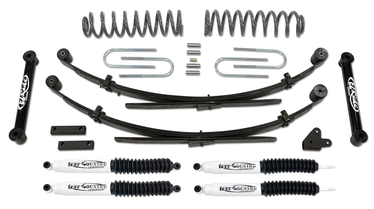 Tuff Country 43802KH 3.5 Inch Lift Kit 87-01 Jeep Cherokee with Rear Leaf Springs w/ SX6000 Shocks Tuff Country - Truck Part Superstore