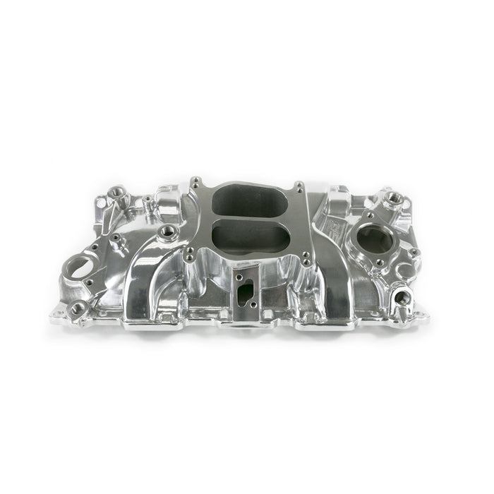 Top Street Performance 82000 Chevy Small Block Carbureted Dual Plane Polished Aluminum Intake Manifold - Truck Part Superstore