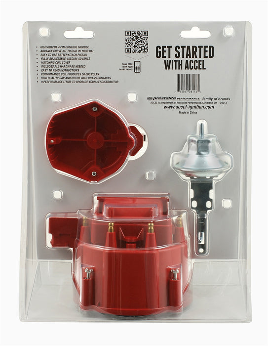 ACCEL 8200ACC Distributor Cap And Rotor Kit; GM HEI; Red; - Truck Part Superstore