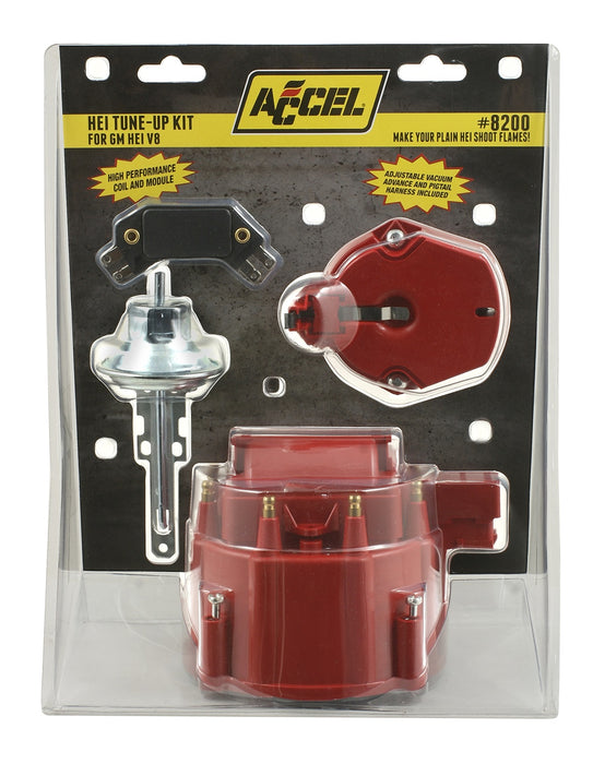 ACCEL 8200ACC Distributor Cap And Rotor Kit; GM HEI; Red; - Truck Part Superstore