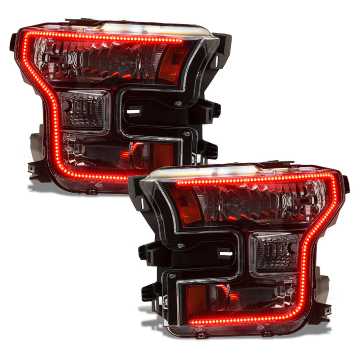 Oracle Lighting 8201-332 Dynamic ColorSHIFT RGB+A Pre-Assembled Headlights, Halogen, Black Bezel - Truck Part Superstore