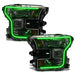 Oracle Lighting 8201-332 Dynamic ColorSHIFT RGB+A Pre-Assembled Headlights, Halogen, Black Bezel - Truck Part Superstore